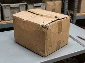 箱の損傷を示す画像